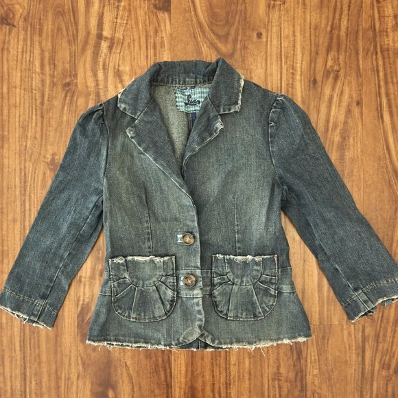Lux Women's Blue Denim Jacket, Size 8, Made in USA - Picture 1 of 8